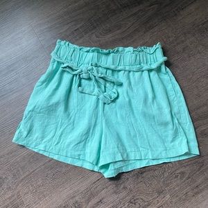Mint juniors paper bag shorts tie elastic large